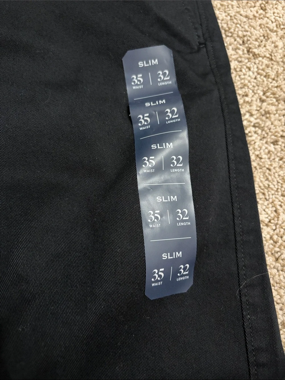 J. Crew Men's Black Chino Pants - Classic Straight Fit